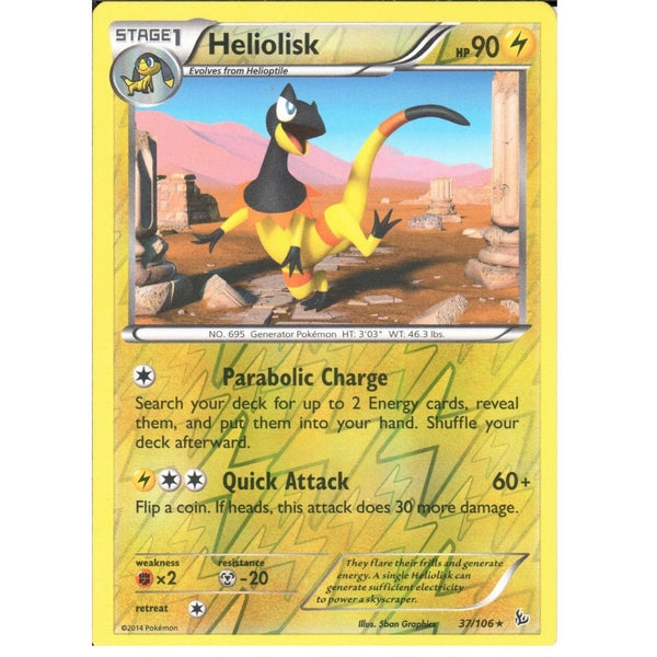 POKEMON XY FLASHFIRE - HELIOLISK 37/106 REV HOLO