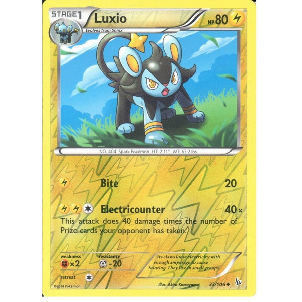 POKEMON XY FLASHFIRE - LUXIO 33/106 REV HOLO