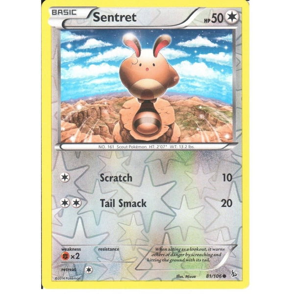 POKEMON XY FLASHFIRE - SENTRET 81/106 REV HOLO