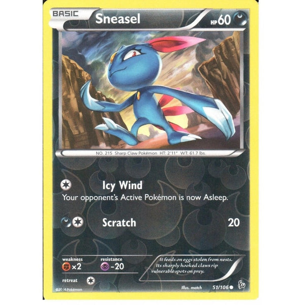 POKEMON XY FLASHFIRE - SNEASEL 51/106 REV HOLO