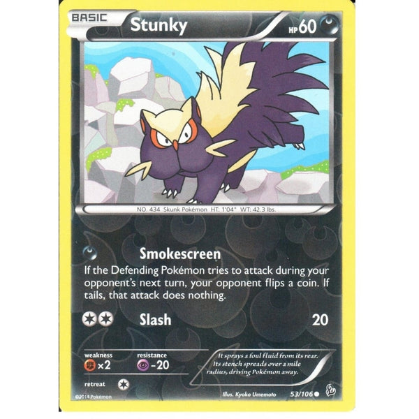 POKEMON XY FLASHFIRE - STUNKY 53/106 REV HOLO