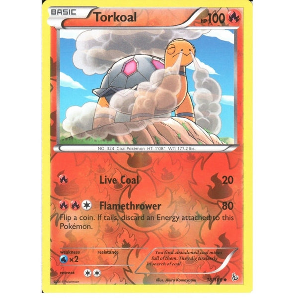 POKEMON XY FLASHFIRE - TORKOAL 16/106 REV HOLO