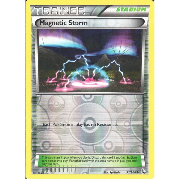 POKEMON XY FLASHFIRE - TRAINER - MAGNETIC STORM 91/106 REV HOLO