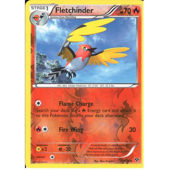 POKEMON XY - FLETCHINDER 27/146 REV HOLO