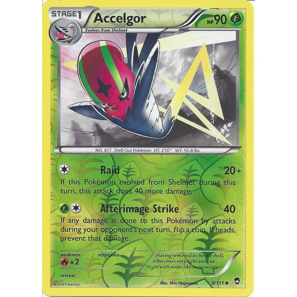 POKEMON XY FURIOUS FISTS - ACCELGOR 9/111 REV HOLO