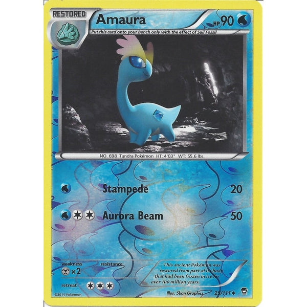 POKEMON XY FURIOUS FISTS - AMAURA 25/111 REV HOLO