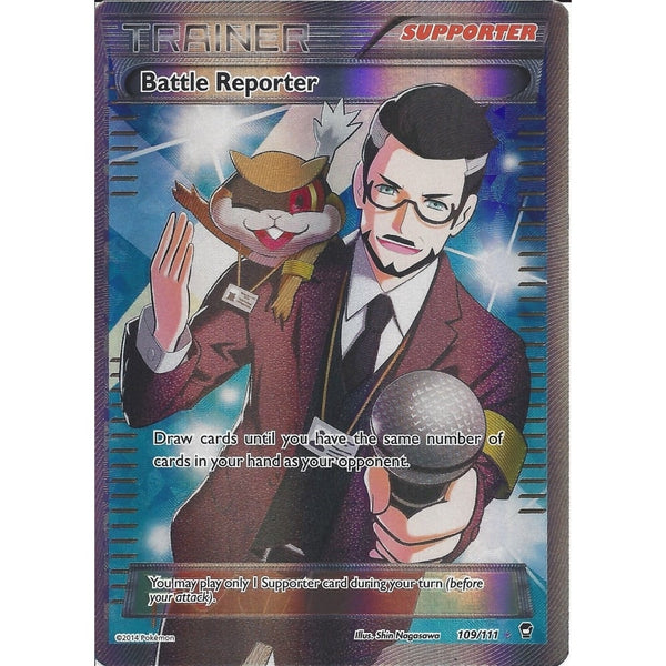 POKEMON XY FURIOUS FISTS - BATTLE REPORTER 109/111 PRIME HOLO FULL ART