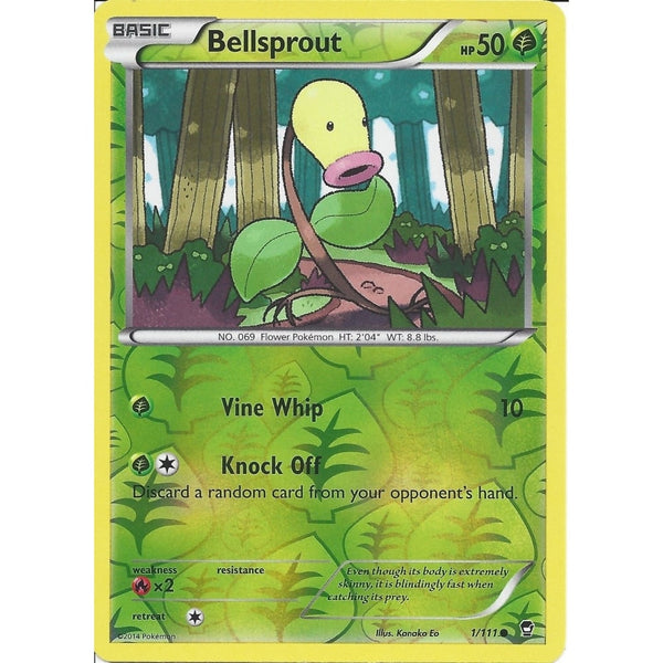 POKEMON XY FURIOUS FISTS - BELLSPROUT 1/111 REV HOLO