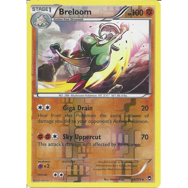 POKEMON XY FURIOUS FISTS - BRELOOM 50/111 REV HOLO