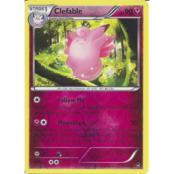 POKEMON XY FURIOUS FISTS - CLEFABLE 71/111 REV HOLO
