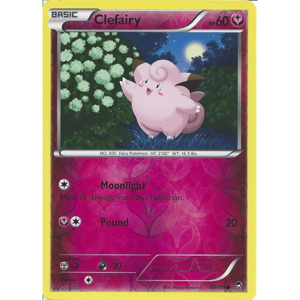 POKEMON XY FURIOUS FISTS - CLEFAIRY 69/111 REV HOLO