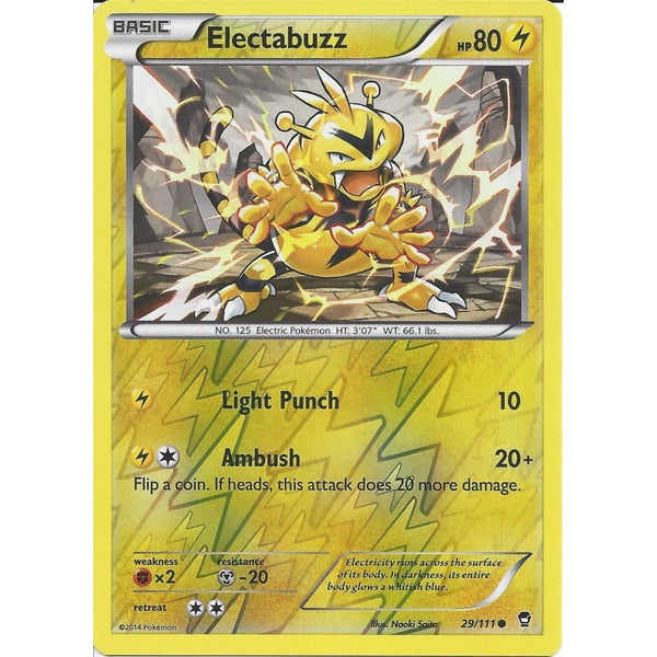 POKEMON XY FURIOUS FISTS - ELECTABUZZ 29/111 REV HOLO