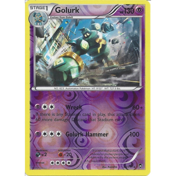 POKEMON XY FURIOUS FISTS - GOLURK 43/111 REV HOLO