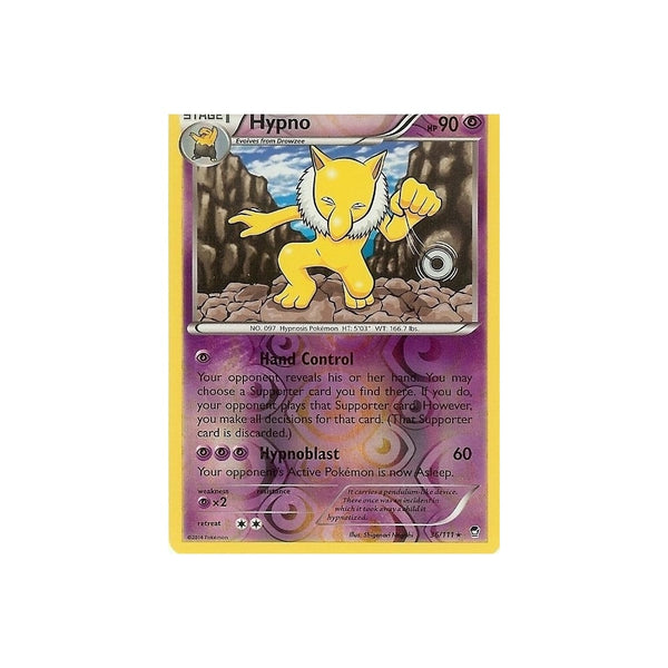 POKEMON XY FURIOUS FISTS - HYPNO 36/111 REV HOLO