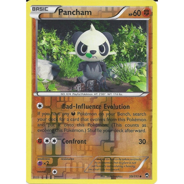POKEMON XY FURIOUS FISTS - PANCHAM 59/111 REV HOLO