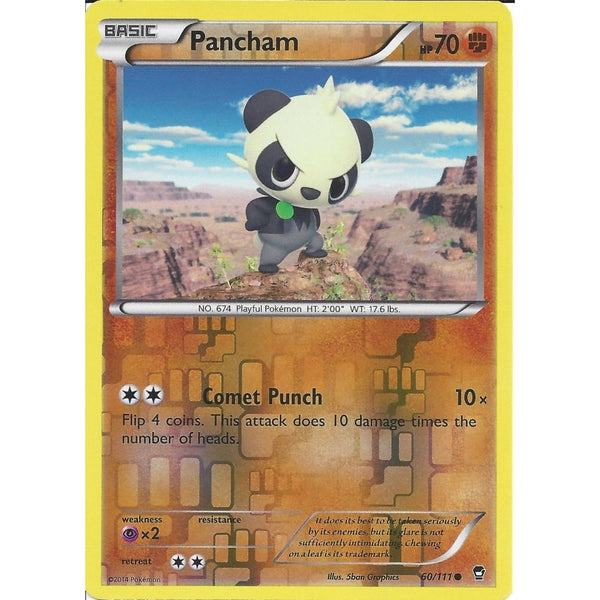 POKEMON XY FURIOUS FISTS - PANCHAM 60/111 REV HOLO