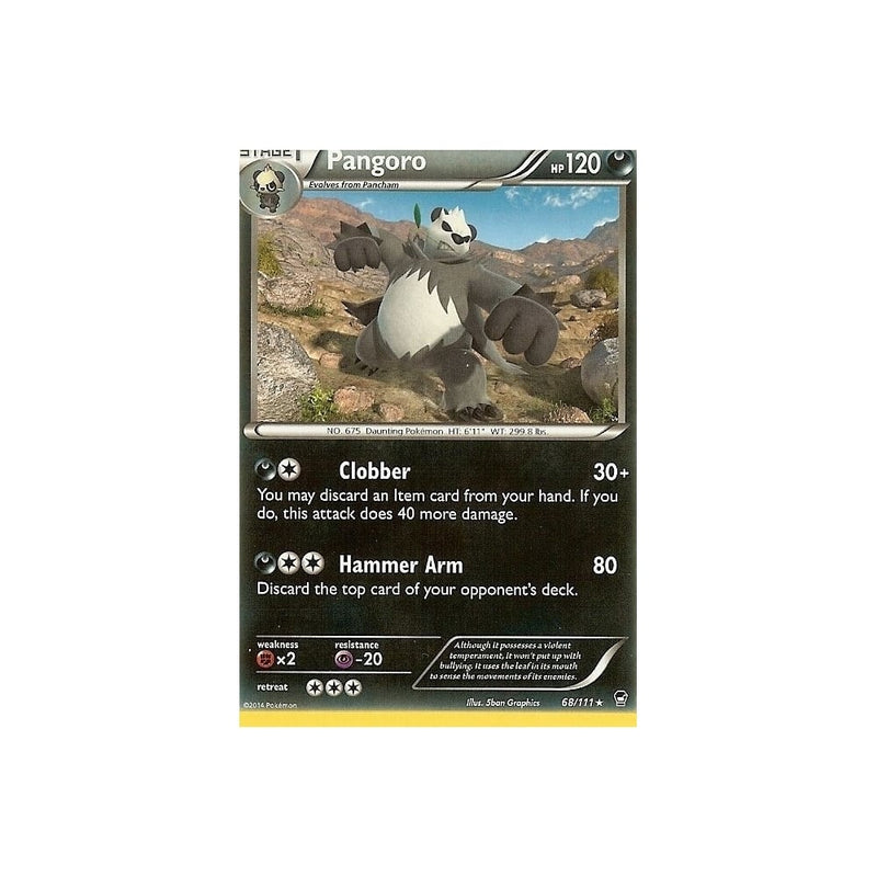 POKEMON XY FURIOUS FISTS - PANGORO 68/111 RARE - Recaptured LTD POKEMON XY FURIOUS FISTS - PANGORO 68/111 RARE - Recaptured LTD
