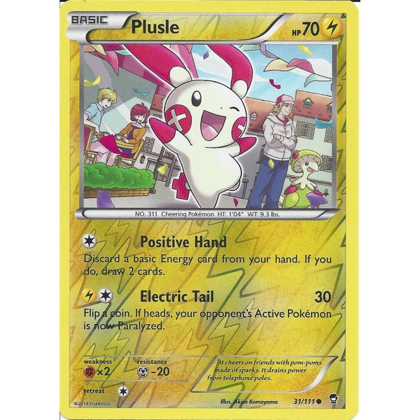POKEMON XY FURIOUS FISTS - PLUSLE 31/111 REV HOLO