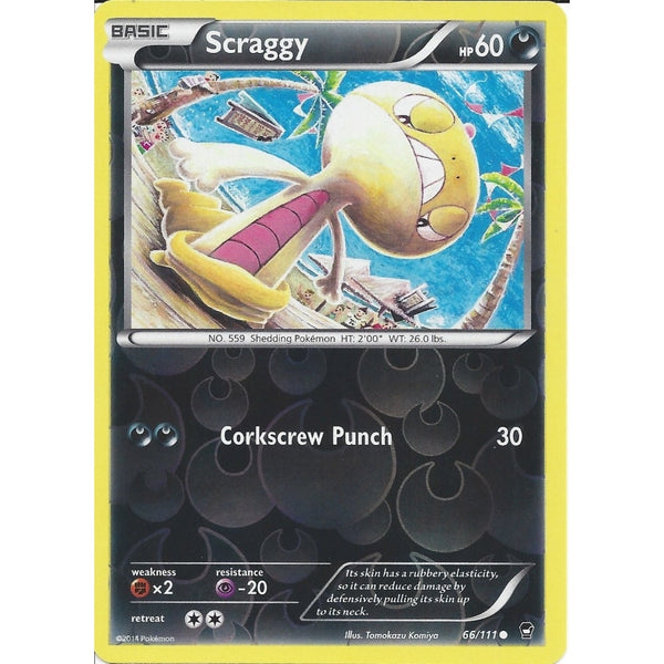 POKEMON XY FURIOUS FISTS - SCRAGGY 66/111 REV HOLO