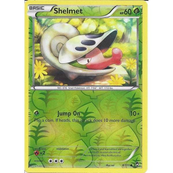 POKEMON XY FURIOUS FISTS - SHELMET 8/111 REV HOLO