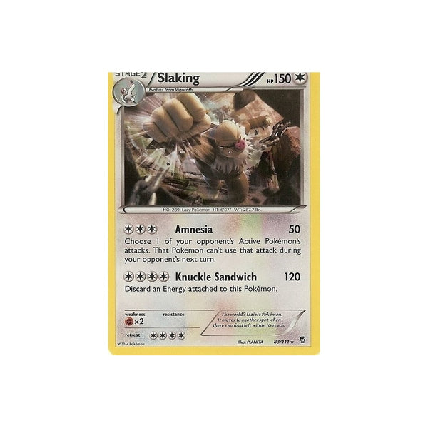 POKEMON XY FURIOUS FISTS - SLAKING 83/111 HOLO