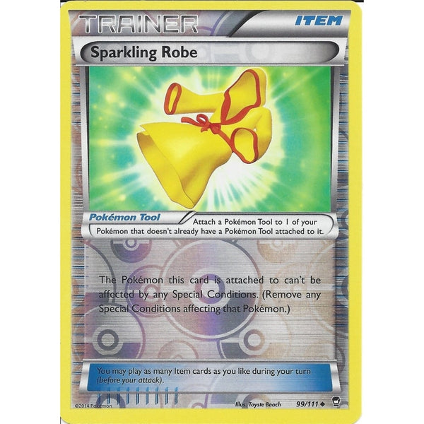POKEMON XY FURIOUS FISTS - SPARKLING ROBE 99/111 REV HOLO - TAINER CARD