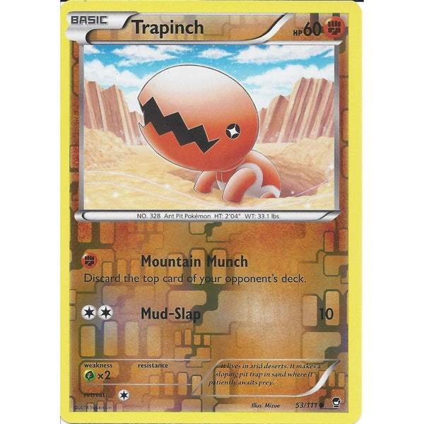 POKEMON XY FURIOUS FISTS - TRAPINCH 53/111 REV HOLO