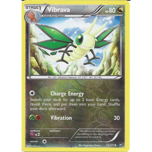 POKEMON XY FURIOUS FISTS - VIBRAVA 75/111 REV HOLO