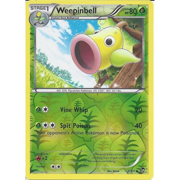 POKEMON XY FURIOUS FISTS - WEEPINBELL 2/111 REV HOLO
