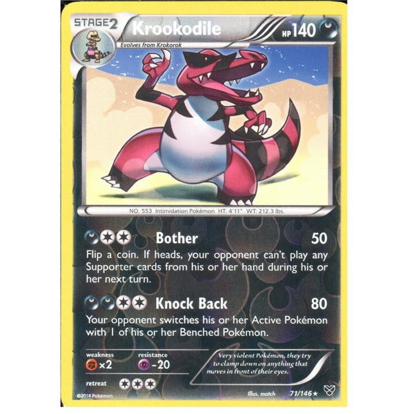 POKEMON XY - KROOKODILE 71/146 REV HOLO