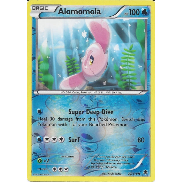 POKEMON XY PHANTOM FORCES - ALOMOMOLA 22/119 REV HOLO
