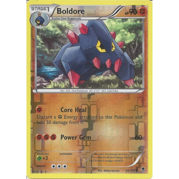 POKEMON XY PHANTOM FORCES - BOLDORE 49/119 REV HOLO