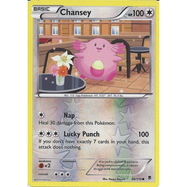 POKEMON XY PHANTOM FORCES - CHANSEY 80/119 REV HOLO
