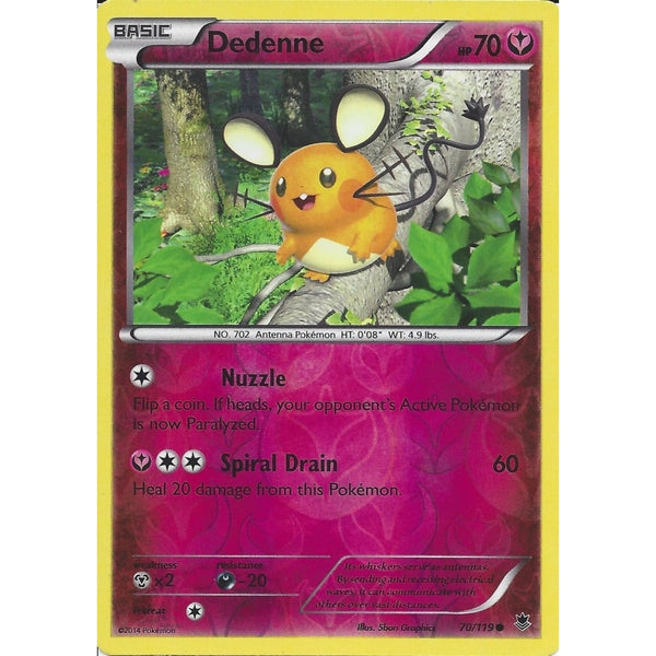 POKEMON XY PHANTOM FORCES - DEDENNE 70/119 REV HOLO