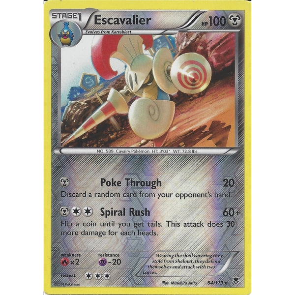 POKEMON XY PHANTOM FORCES - ESCAVALIER 64/119 REV HOLO
