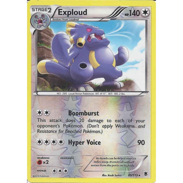 POKEMON XY PHANTOM FORCES - EXPLOUD 85/119 REV HOLO