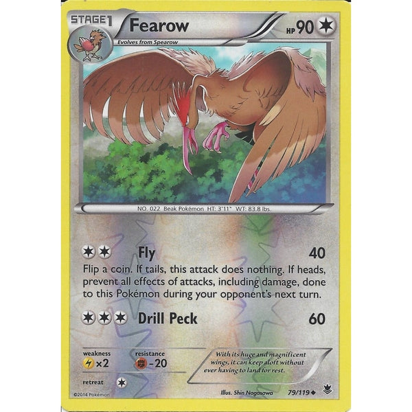 POKEMON XY PHANTOM FORCES - FEAROW 79/119 REV HOLO