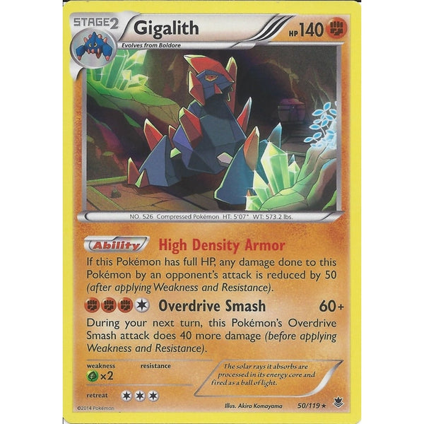 POKEMON XY PHANTOM FORCES - GIGALITH 50/119 HOLO