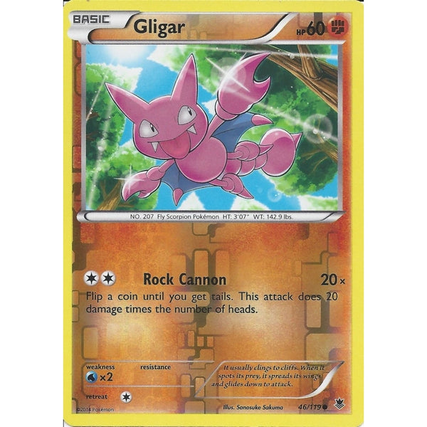 POKEMON XY PHANTOM FORCES - GLIGAR 46/119 REV HOLO
