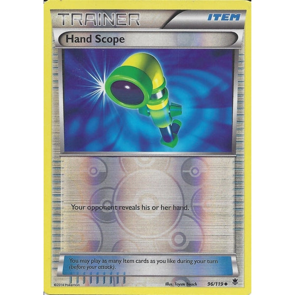 POKEMON XY PHANTOM FORCES - HAND SCOPE 96/119 REV HOLO TRAINER CARD