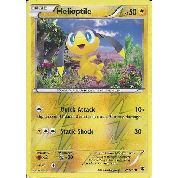 POKEMON XY PHANTOM FORCES - HELIOPTILE 29/119 REV HOLO