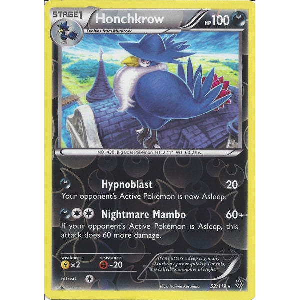 POKEMON XY PHANTOM FORCES - HONCHKROW 52/119 REV HOLO