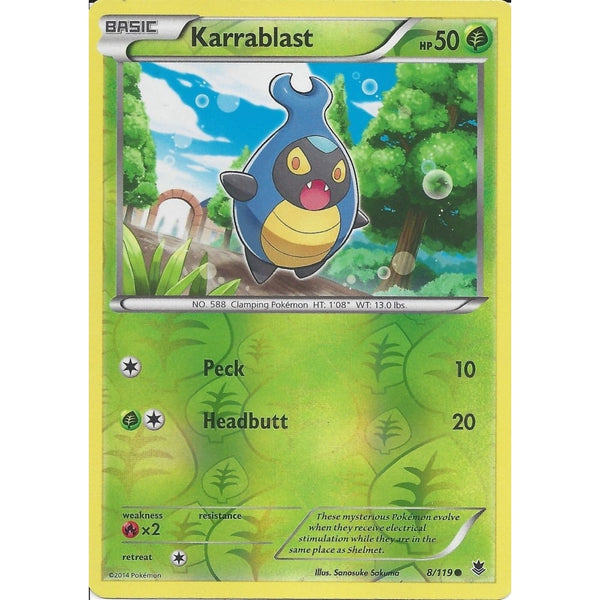 POKEMON XY PHANTOM FORCES - KARRABLAST 8/119 REV HOLO