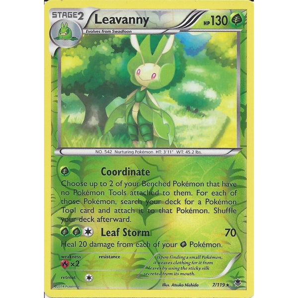 POKEMON XY PHANTOM FORCES - LEAVANNY 7/119 REV HOLO