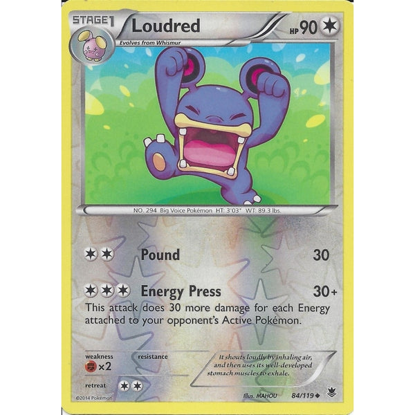 POKEMON XY PHANTOM FORCES - LOUDRED 84/119 REV HOLO