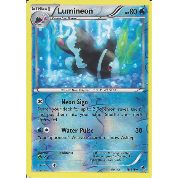 POKEMON XY PHANTOM FORCES - LUMINEON 19/119 REV HOLO