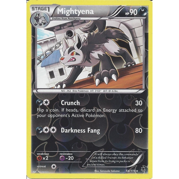 POKEMON XY PHANTOM FORCES - MIGHTYENA 54/119 REV HOLO