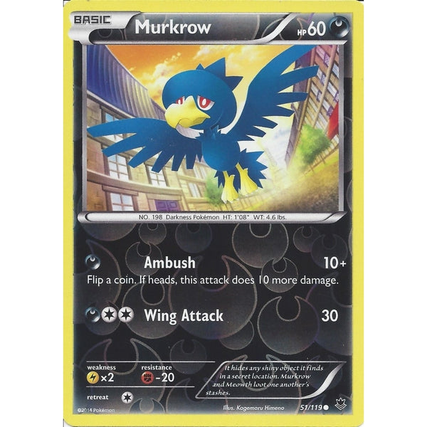 POKEMON XY PHANTOM FORCES - MURKROW 51/119 REV HOLO