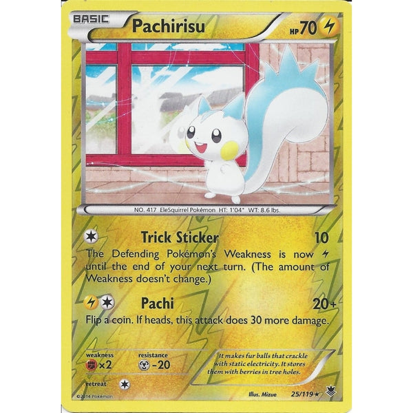 POKEMON XY PHANTOM FORCES - PACHIRISU 25/119 REV HOLO