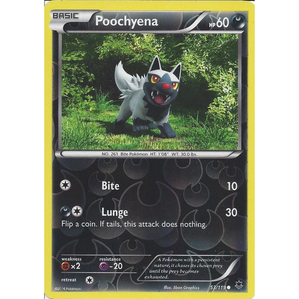 POKEMON XY PHANTOM FORCES - POOCHYANA 53/119 REV HOLO